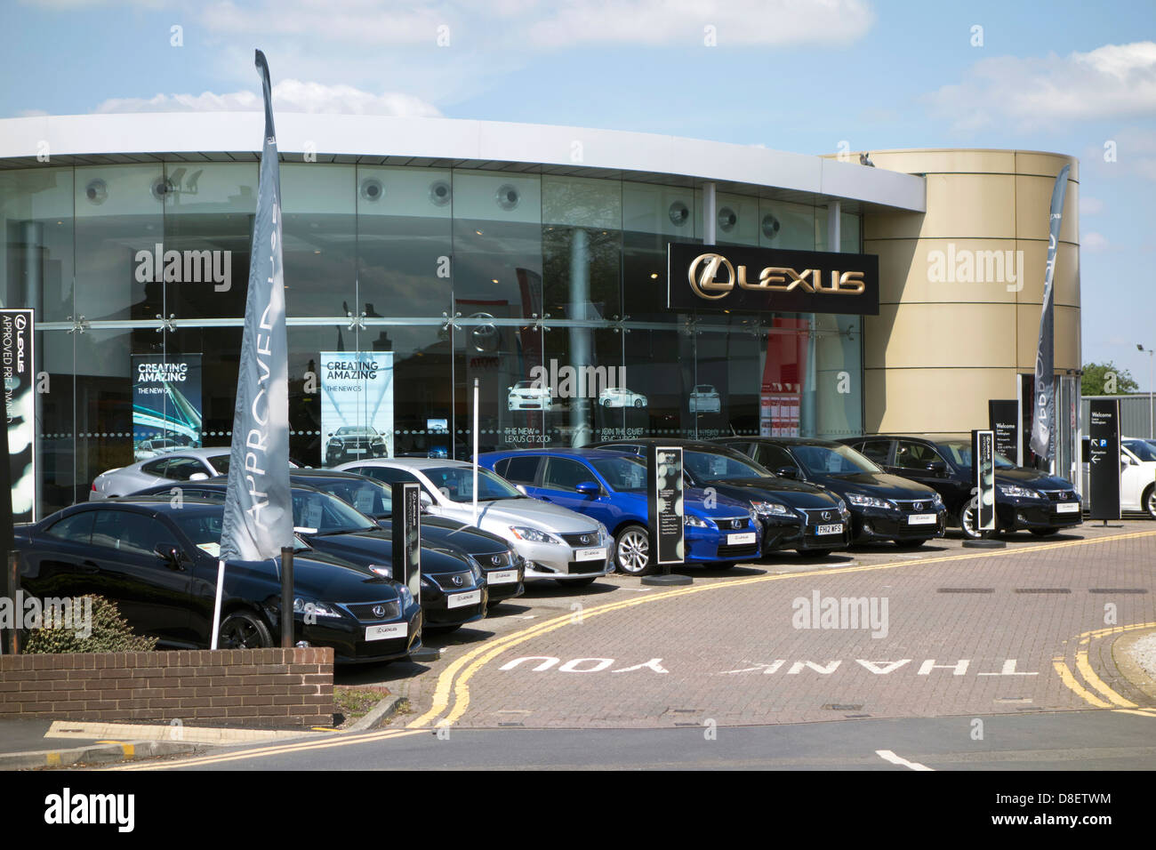 Un concesionario de coches Lexus en Nottingham, Inglaterra, Reino Unido. Foto de stock