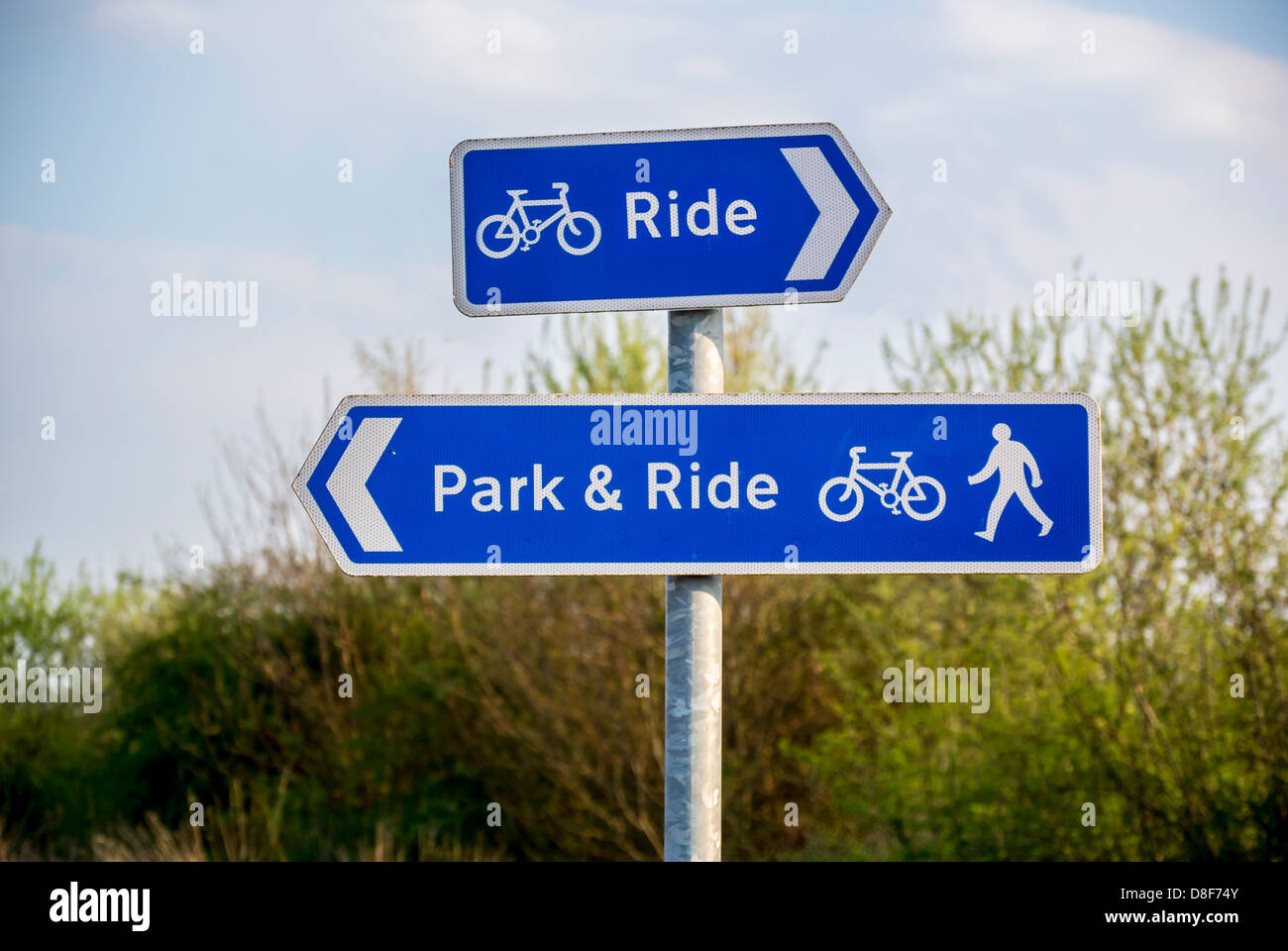 Signo de Park & Ride Foto de stock