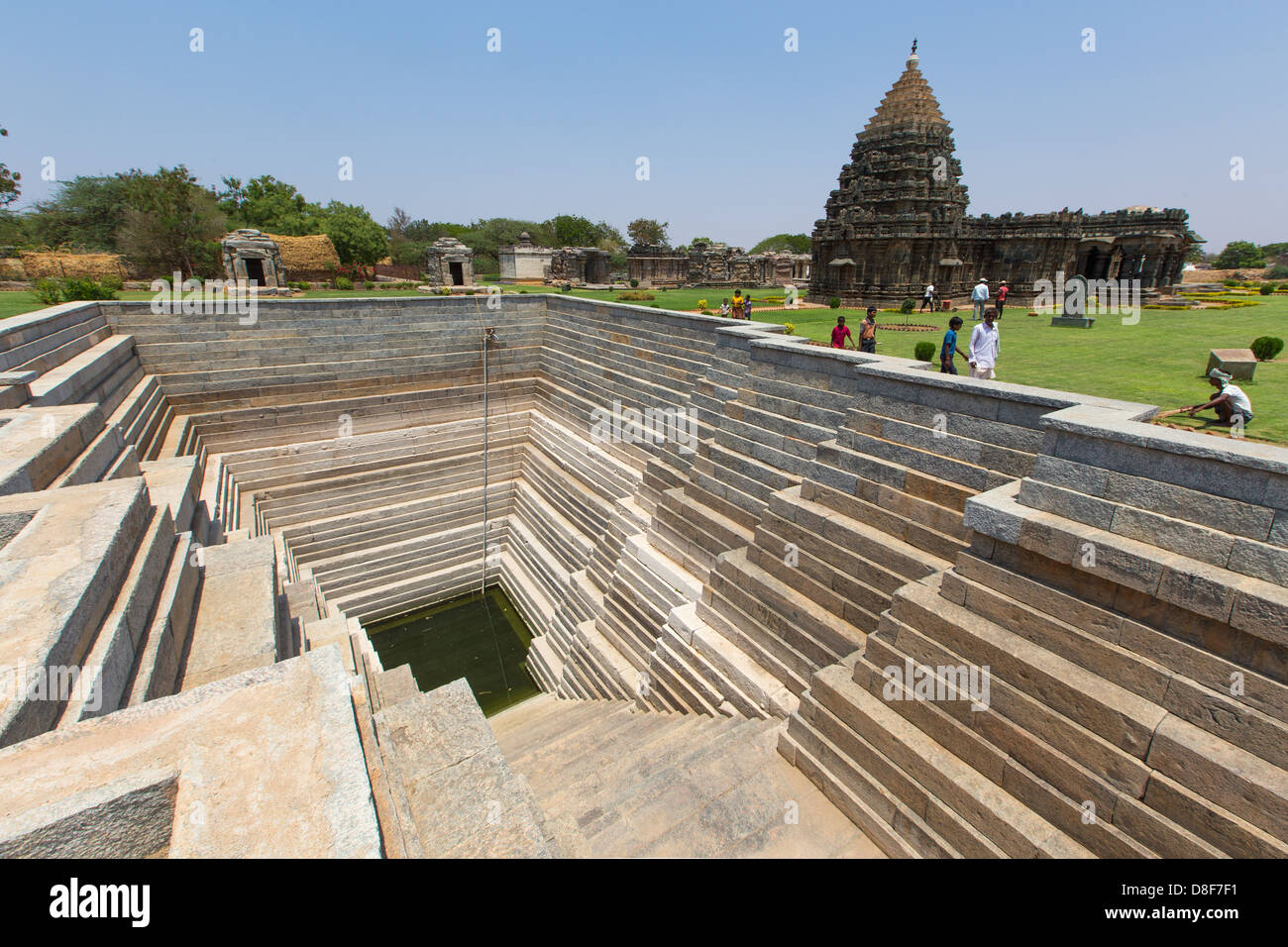 Y Stepwell Mahadeva Temple, Itigi, Karnataka, India Foto de stock