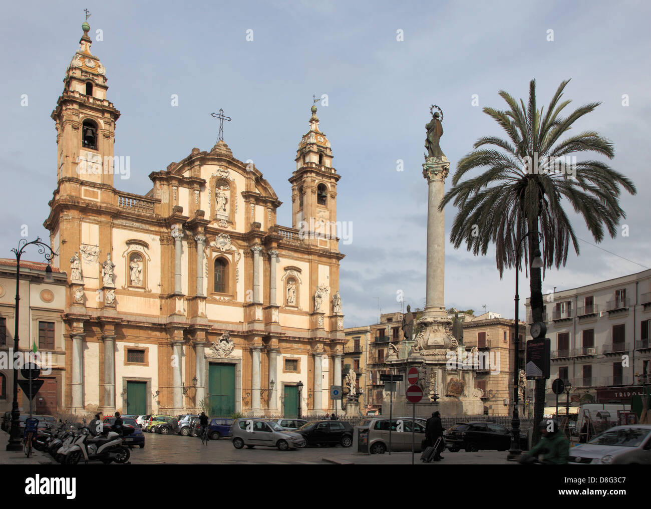 Italia, Sicilia, Palermo, San Domenico, iglesia, Foto de stock