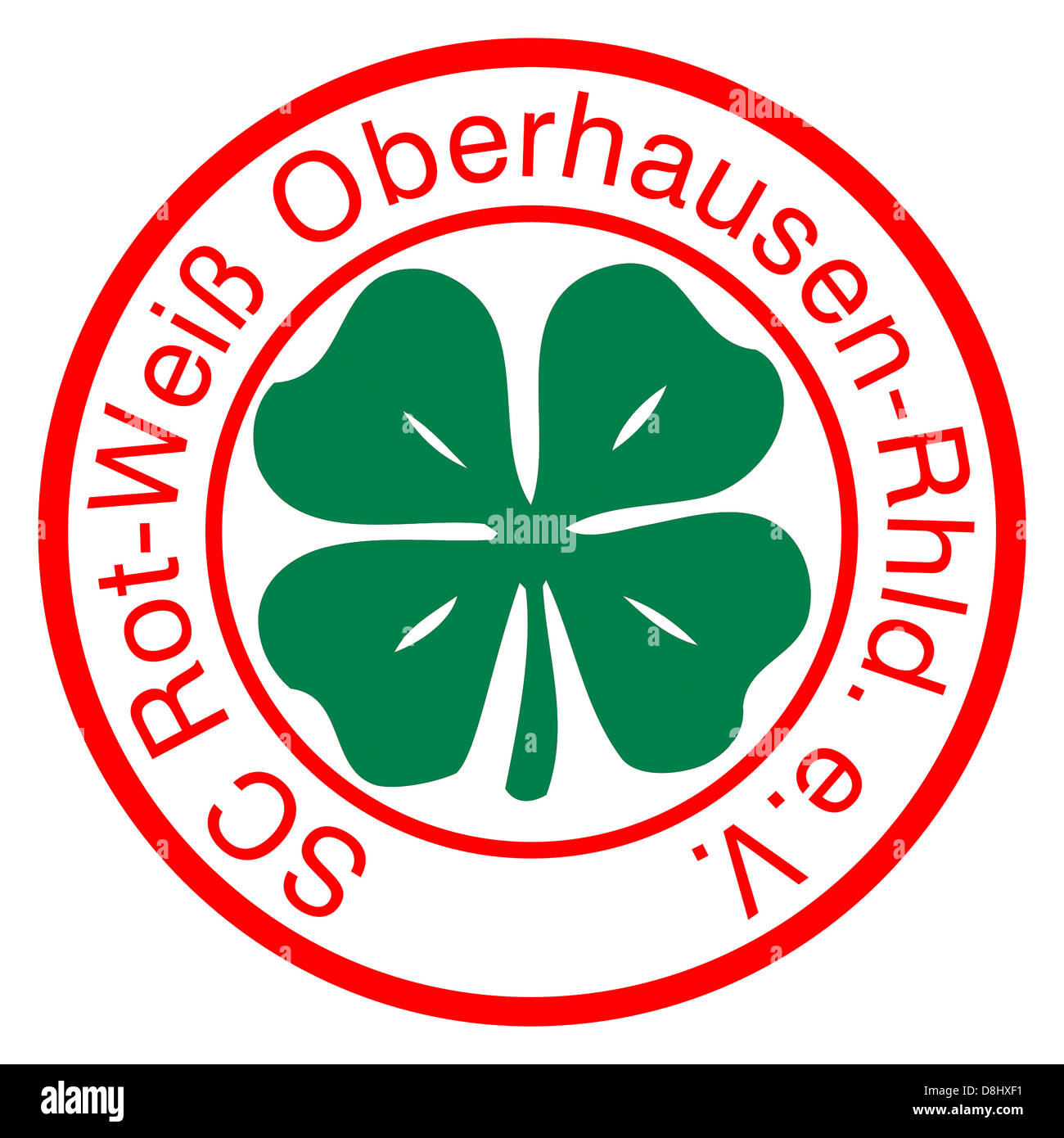 El logotipo del equipo de fútbol alemán SC Rot-Weiss Oberhausen. Foto de stock