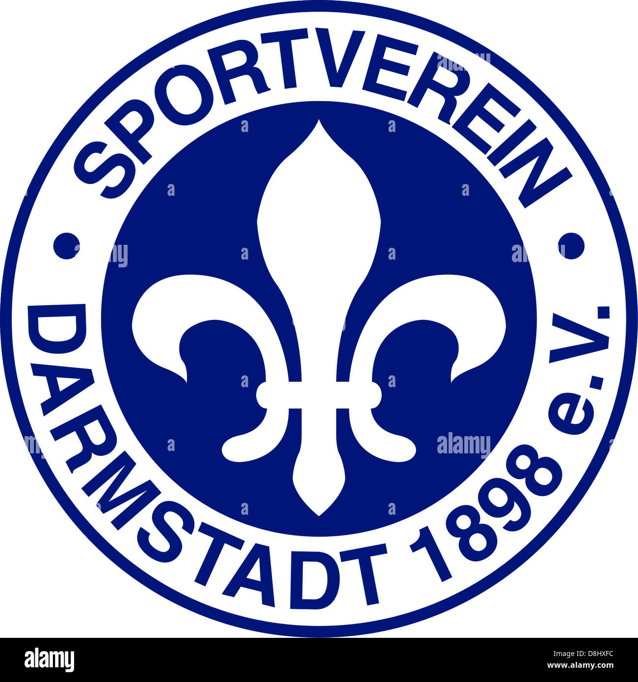 El logotipo del equipo de fútbol alemán SV Darmstadt 98. Foto de stock
