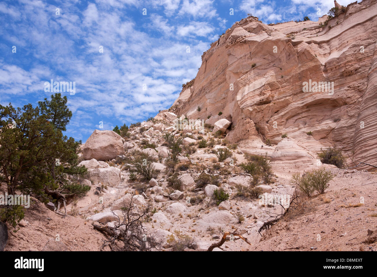 Impresionante formación rocosa en el desierto de Nuevo México Foto de stock