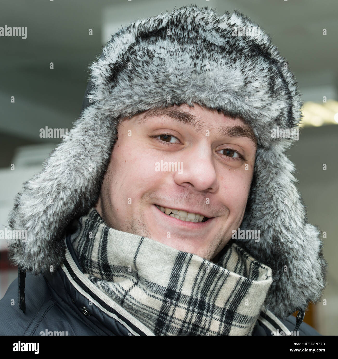 Gorra plana de cuadros para el otoño e invierno - Solohombre