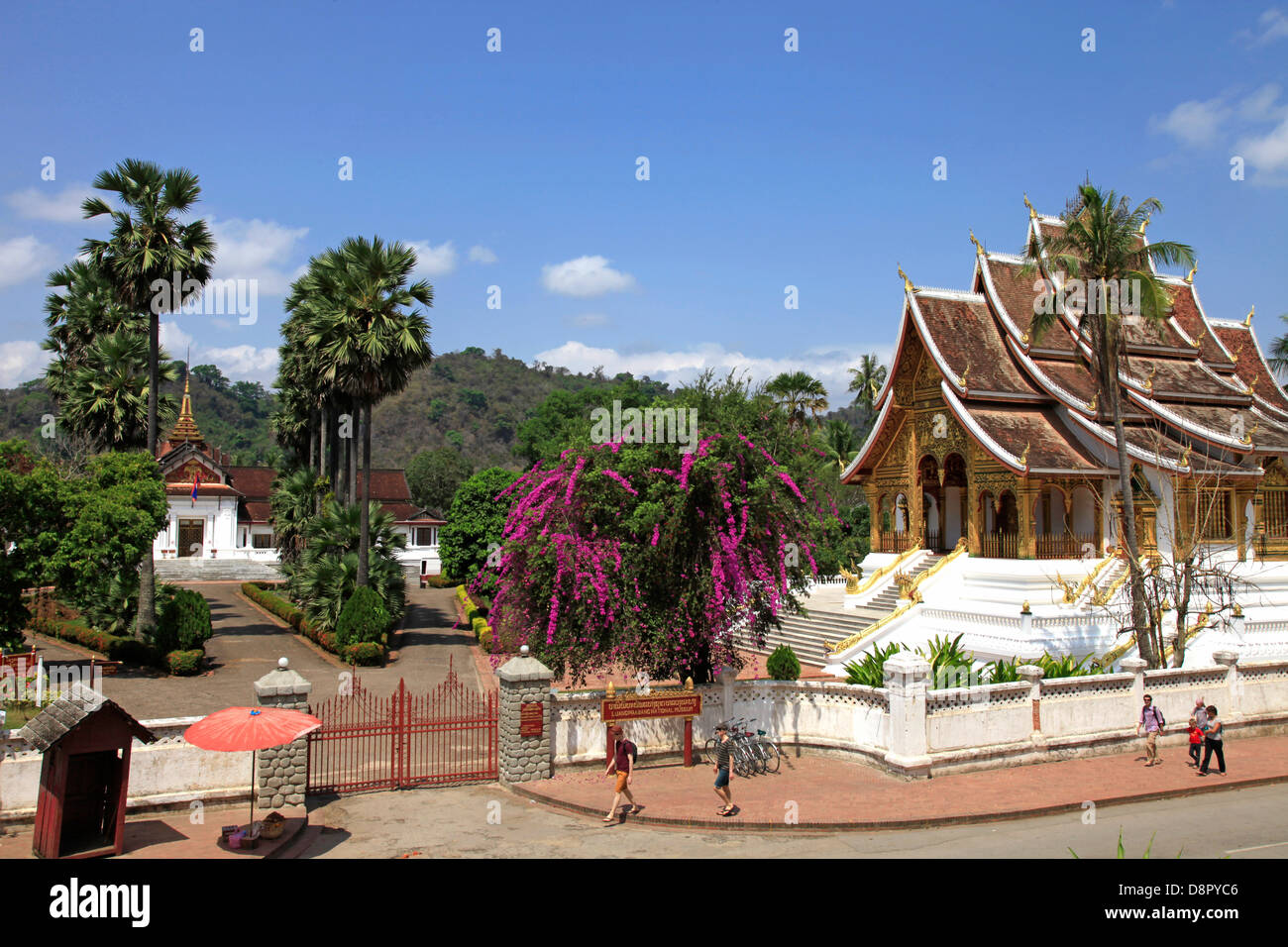 Haw Pha Bang Templo y el Museo del Palacio Real, en Luang Prabang, Laos Foto de stock