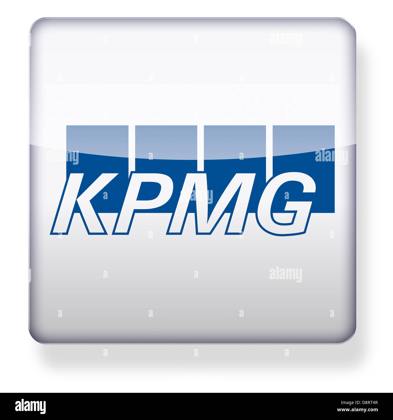 Logotipo de KPMG como el icono de una aplicación. Trazado de recorte