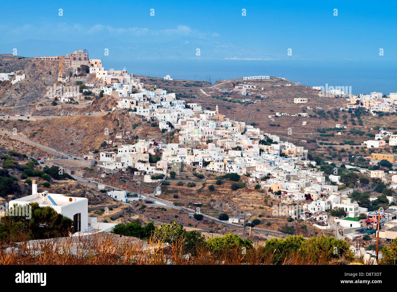La isla de Syros en Grecia. Área de Syros superior Foto de stock