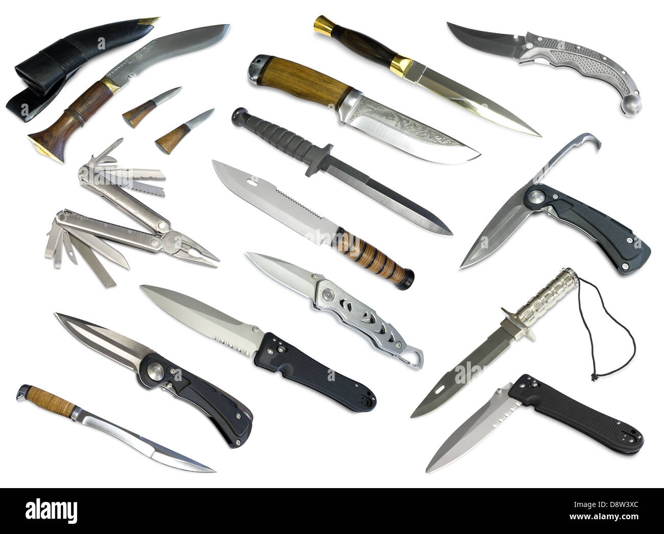 set de cuchillos Foto de stock