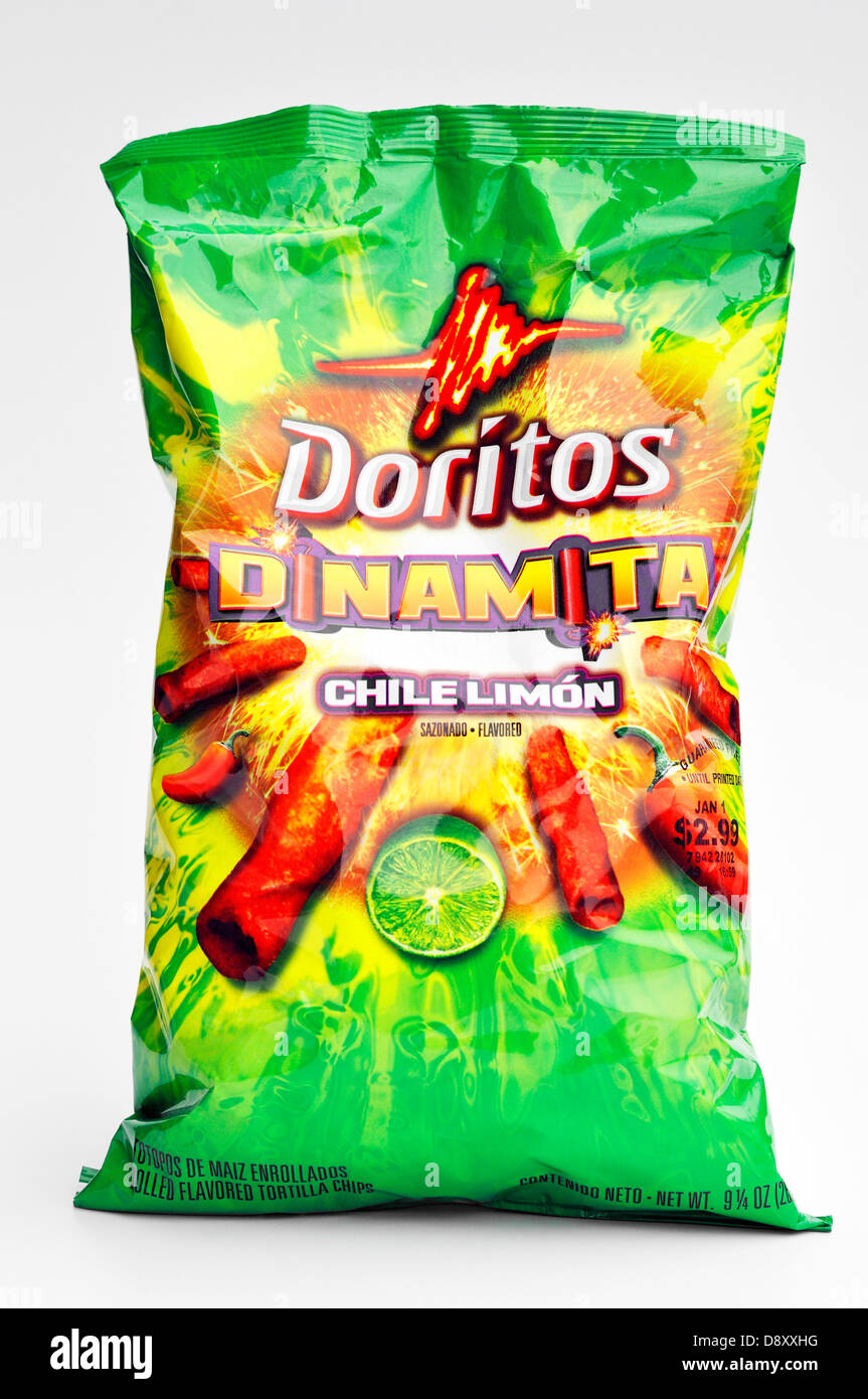 Doritos Dinamita Chile Limón Tortilla Chips laminados Fotografía de