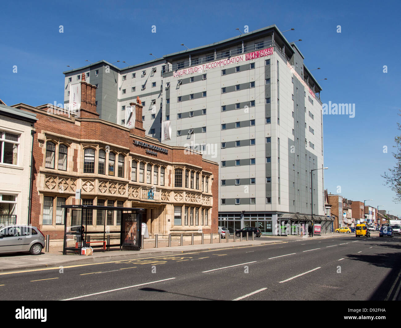 Moderno alojamiento para estudiantes cerca de la Universidad de Teeside en Middlesbrough UK Foto de stock