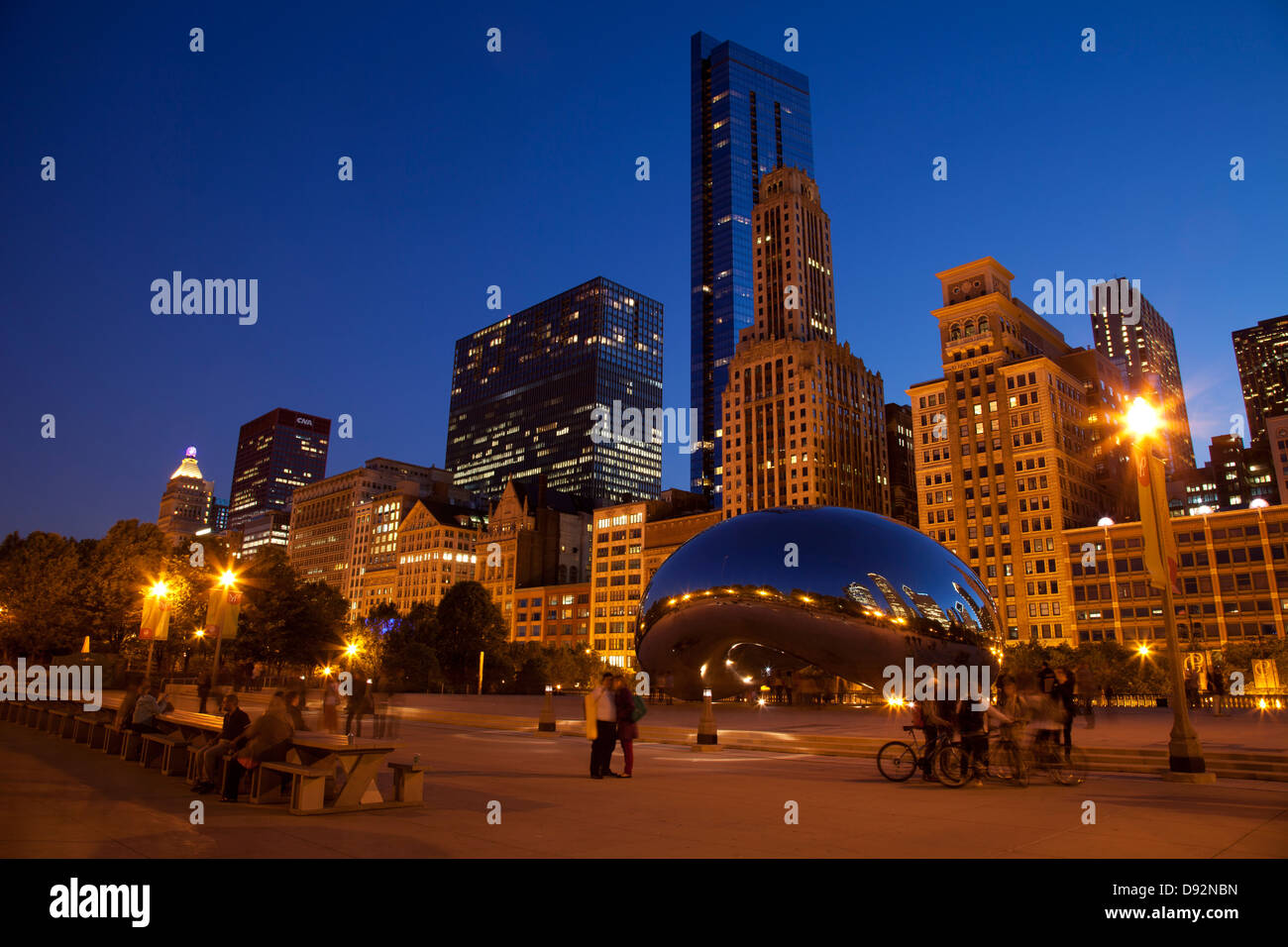 El Parque Millennium, el Cloud Gate o 'El Frijol' Escultura, Chicago