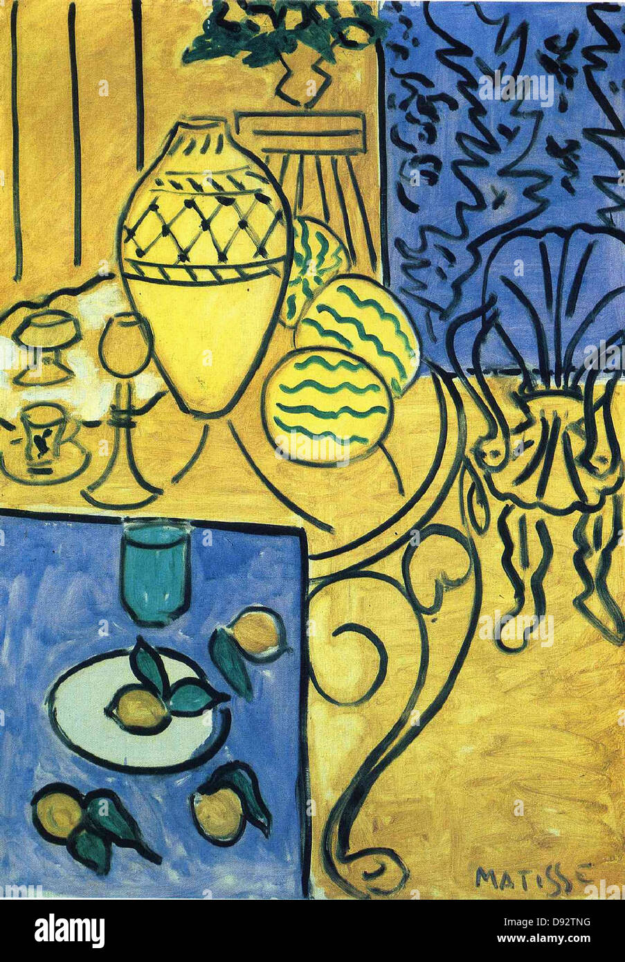 Henri Matisse interieur jaune en 1946 el Centro Georges Pompidou - Paris Foto de stock