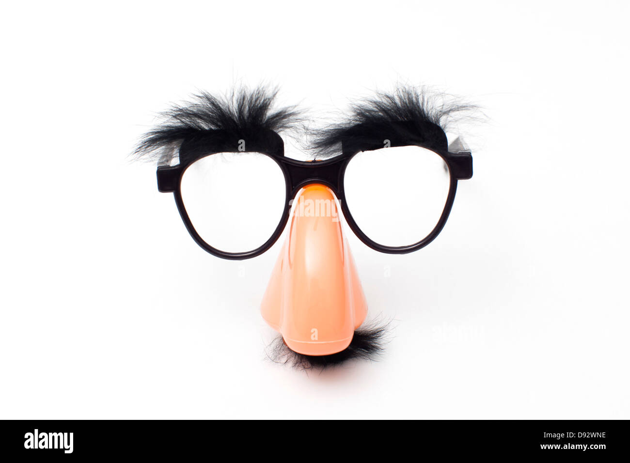 Groucho Marx novedad gafas sobre un fondo blanco. Foto de stock