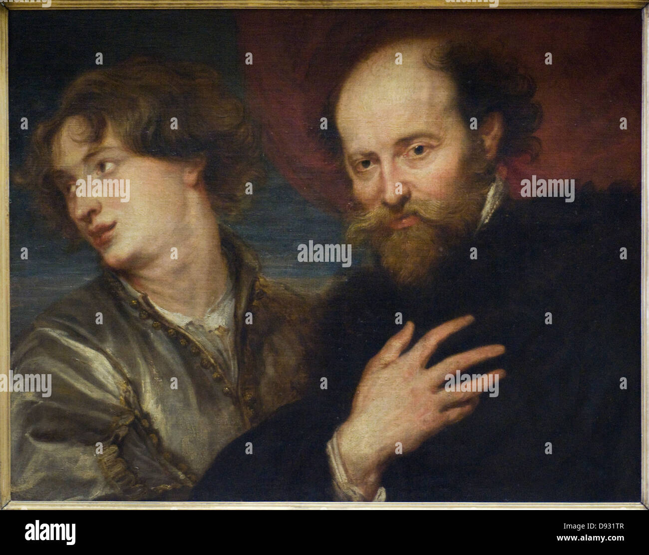 Van Dyck (izquierda) y Rubens anónimo de finales del siglo XVII ? París - Museo del Louvre Escuela Flamenca Óleo sobre lienzo Foto de stock