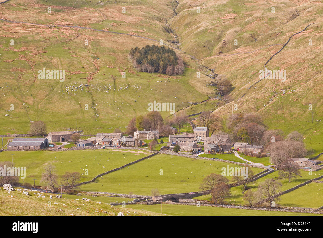 La aldea de Halton Gill en los valles de Yorkshire. Foto de stock