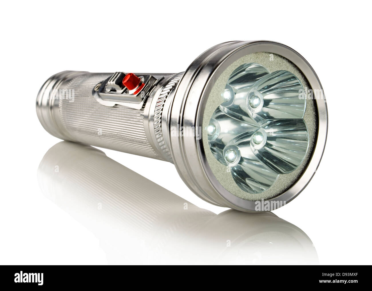 Linterna LED cromo Foto de stock