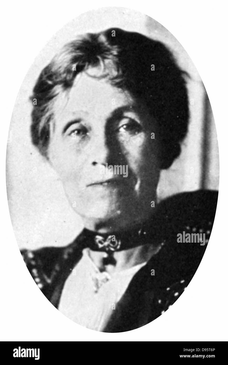 La Sra. Emmeline Pankhurst (1857-1928) English suffragette Foto de stock