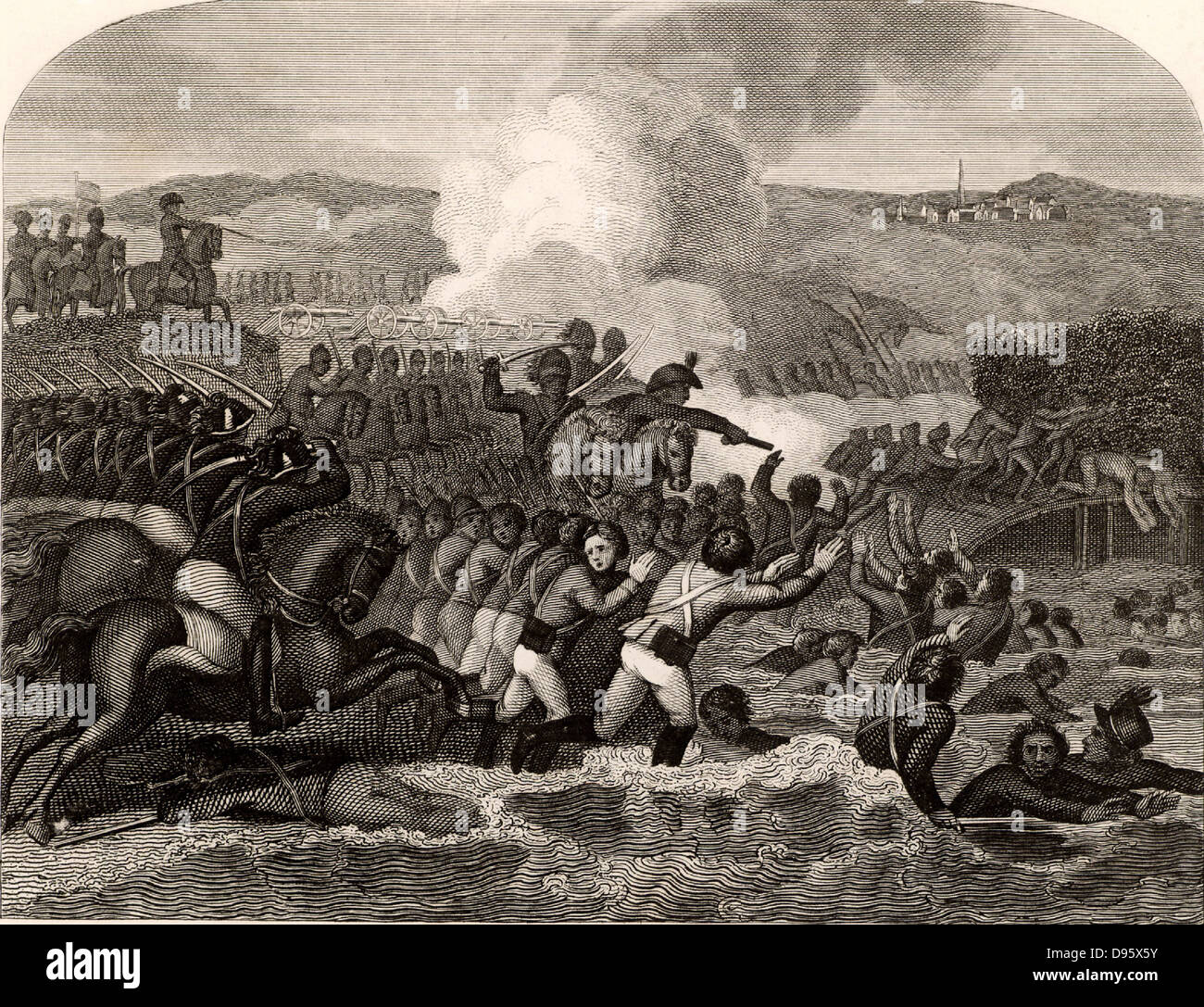 Las guerras napoleónicas. La batalla de Austerlitz, el 2 de diciembre de 1805. La victoria francesa sobre Austria y Rusia condujo al Tratado de Presburg, 26 de diciembre de 1805. Foto de stock