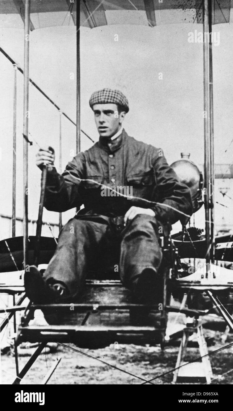 Graham White, British pionero aviador, c1910. Foto de stock