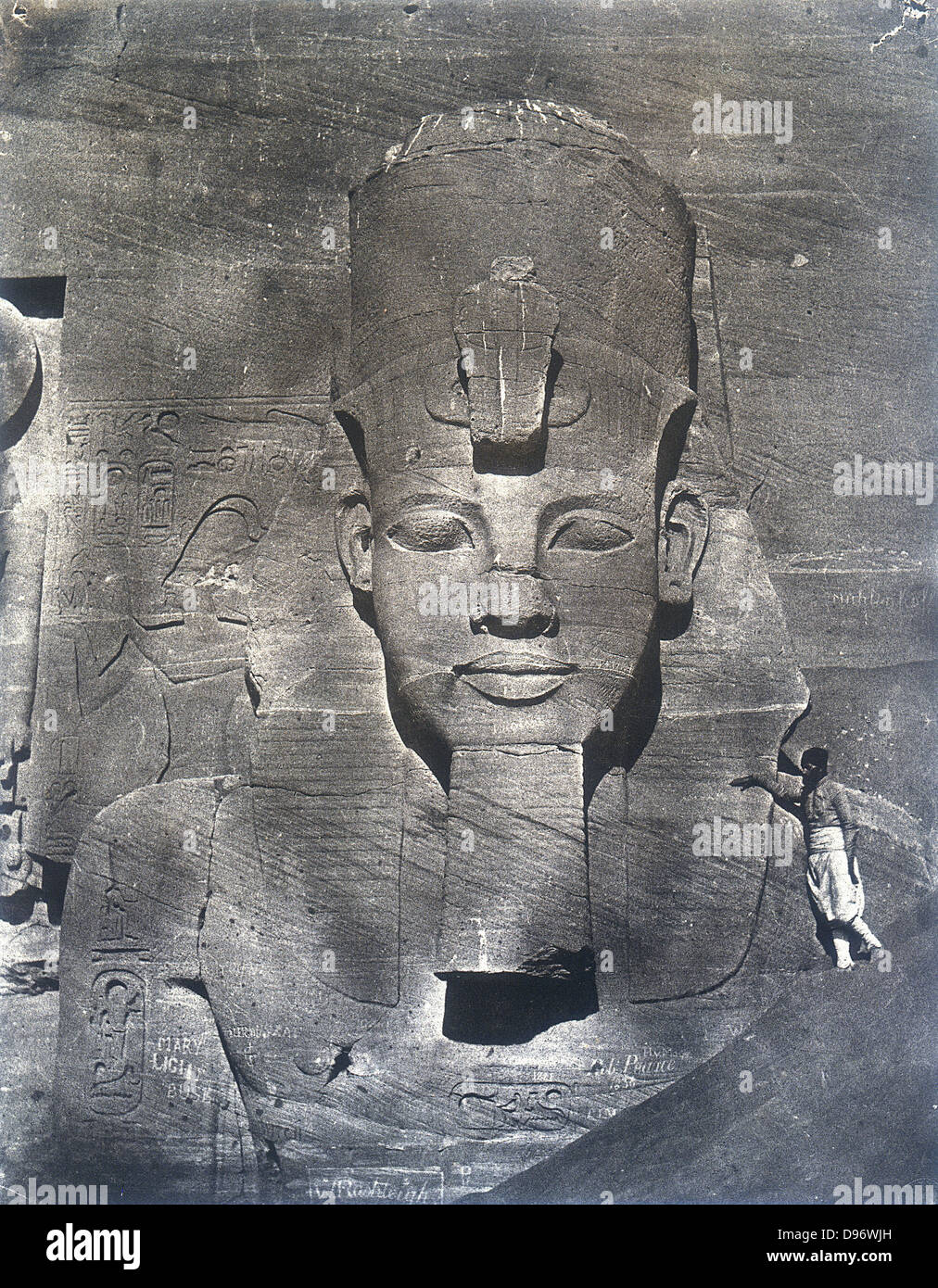 Rameses II. Maxime du Camp 'Fotografías de Egipto", 1852. Foto de stock