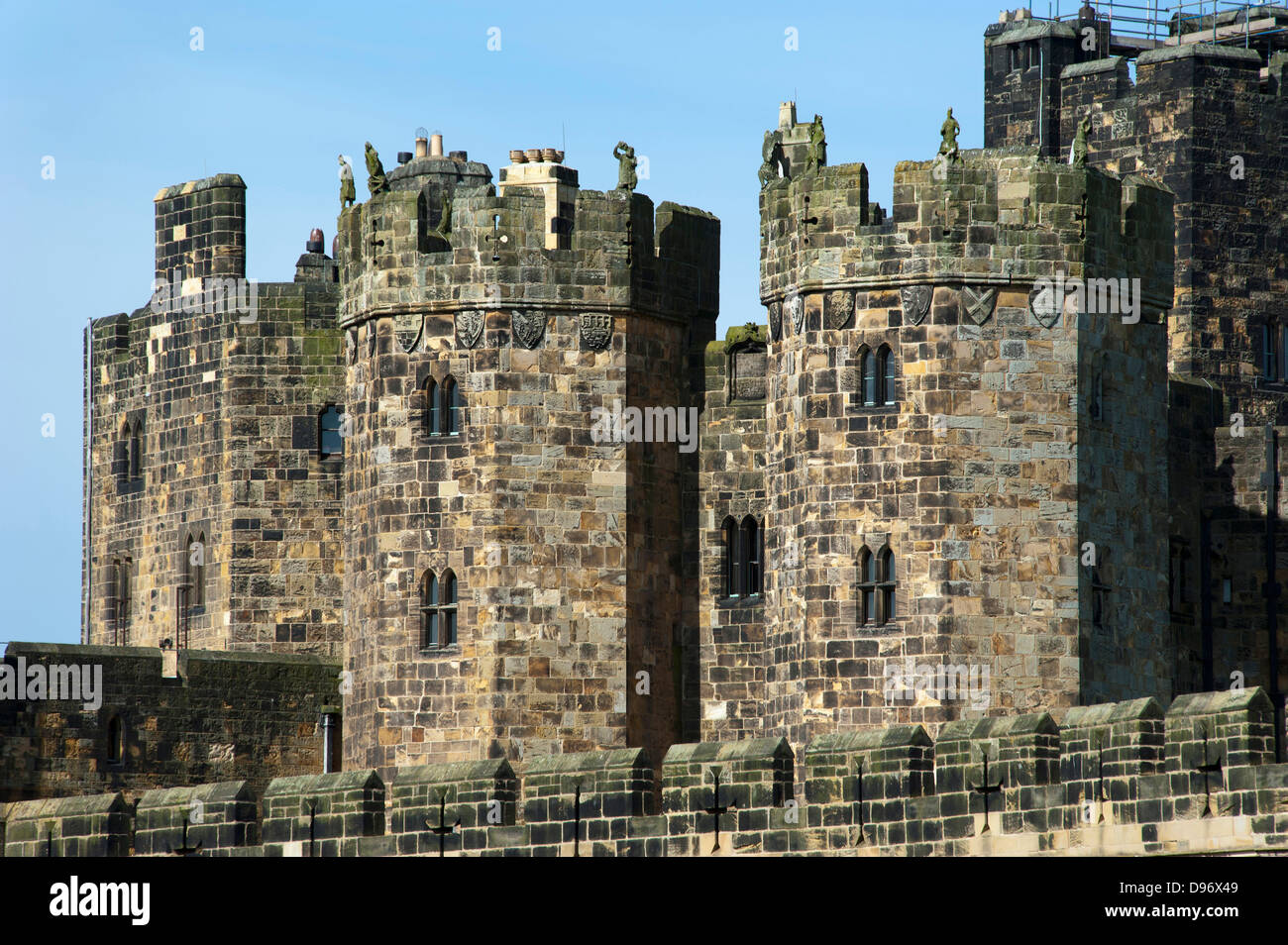 Castillo Alnwick, Alnwick, Northumberland, Inglaterra, Gran Bretaña, Europa, Harry Potter , Schloss, Alnwick Castle, Alnwick, Northu Foto de stock