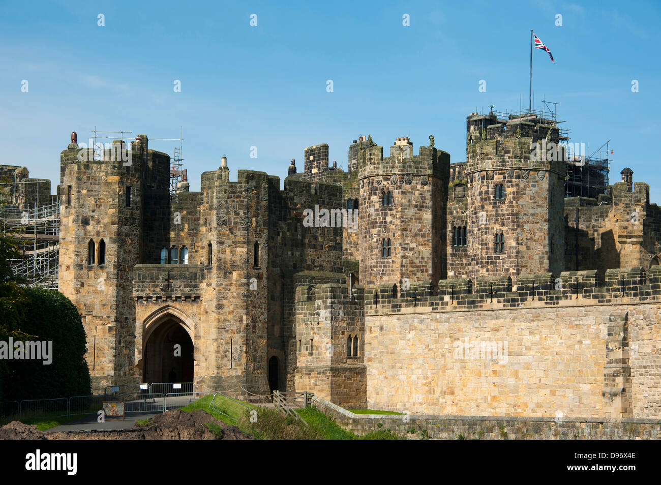 Castillo Alnwick, Alnwick, Northumberland, Inglaterra, Gran Bretaña, Europa, Harry Potter , Schloss, Alnwick Castle, Alnwick, Northu Foto de stock