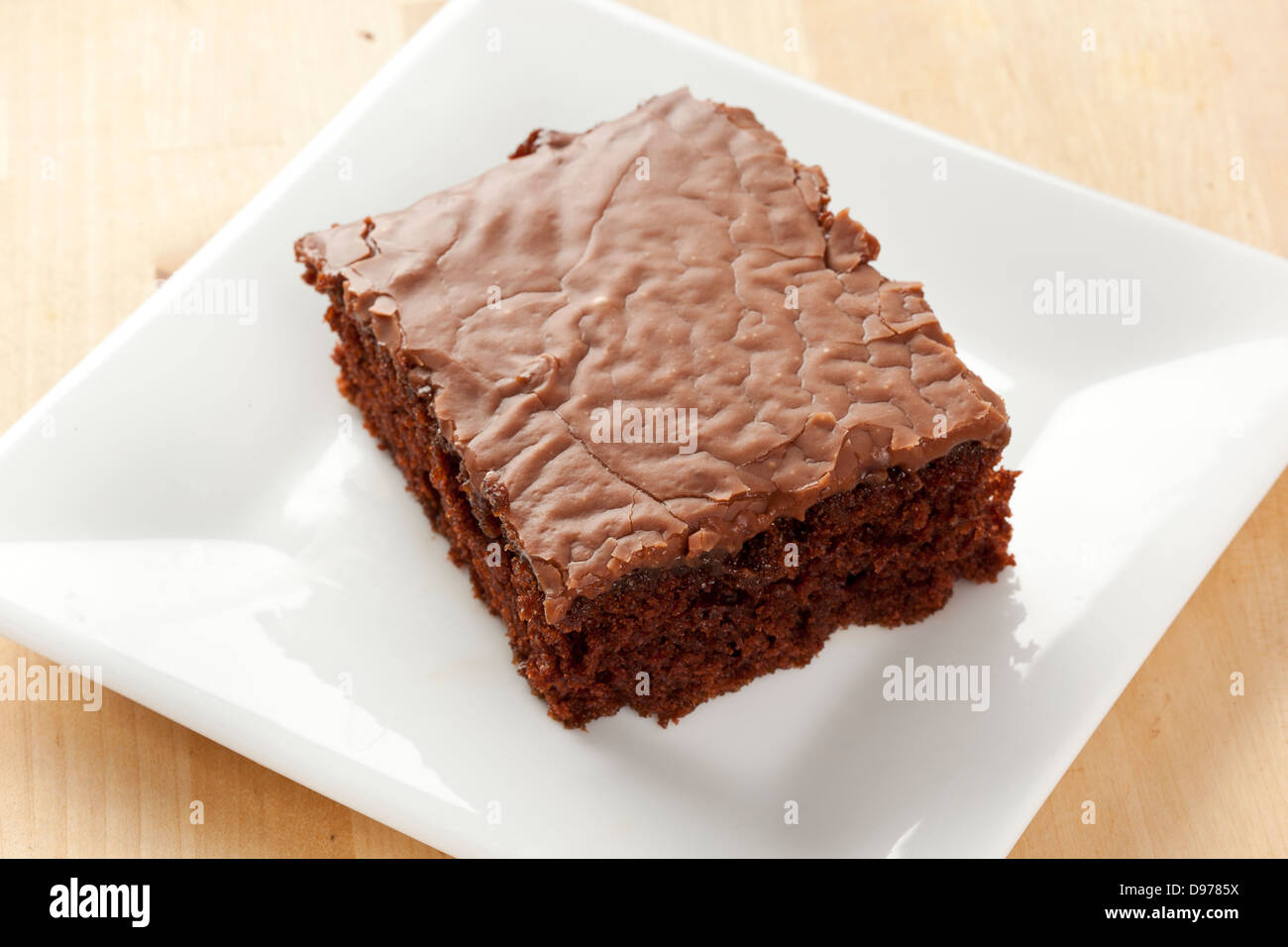 Brownie casero dulce hecha con chocolate gourmet Foto de stock