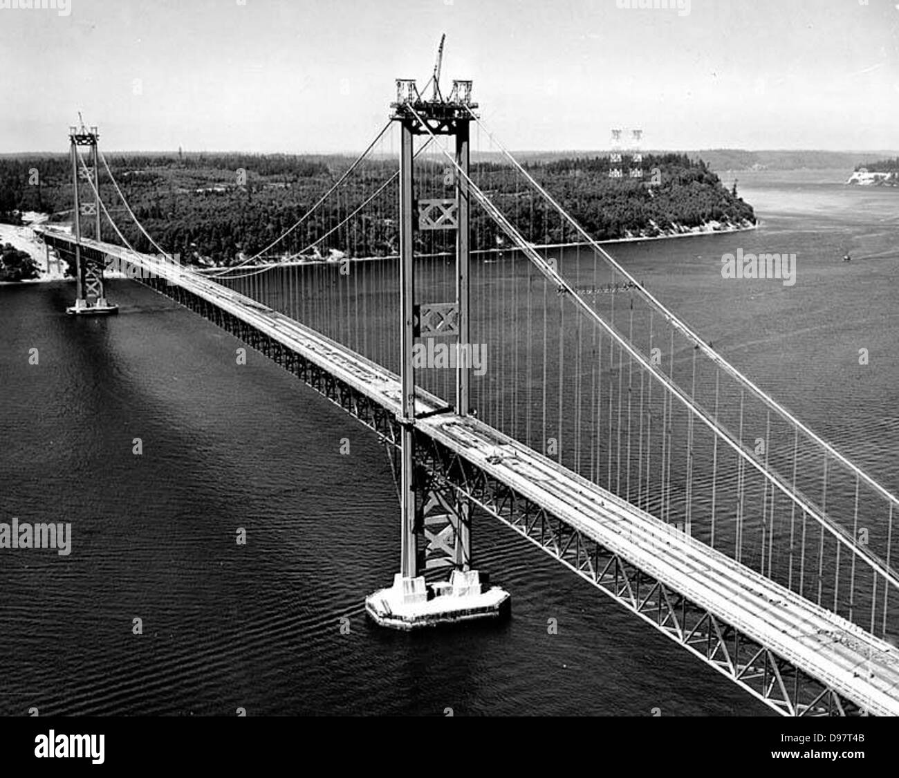Nuevo Puente De Tacoma Narrows Mostrando Obras Concretas Tacoma Washington Fotografia De Stock Alamy