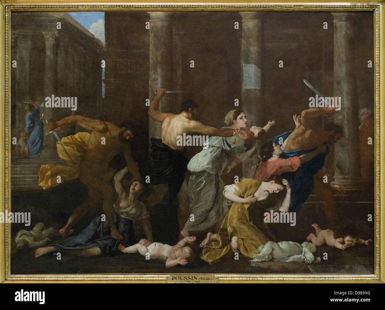 Nicolas Poussin le massacre des innocents 1626-27 Óleo sobre lienzo Museo Petit Palais - Paris Foto de stock