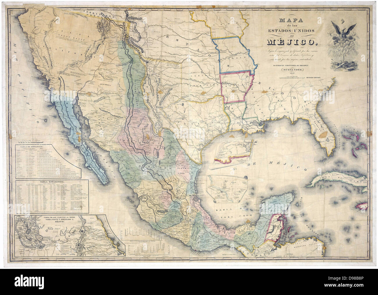 Mappa de los Estados Unidos de Mejico