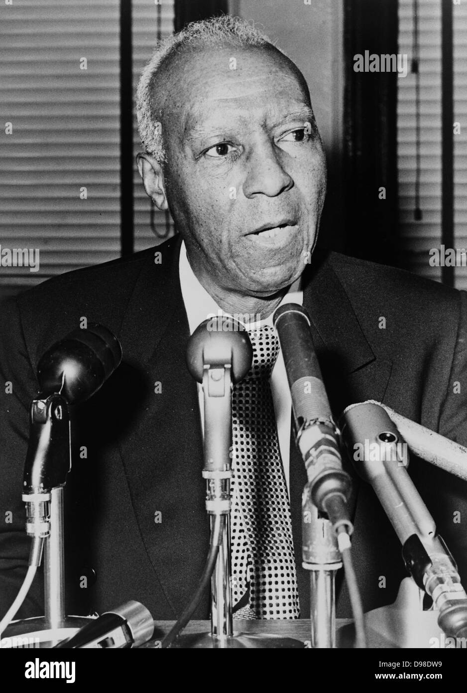 Asa Philip Randolph (1889-1979) African America prominente líder de derechos civiles. Foto de stock
