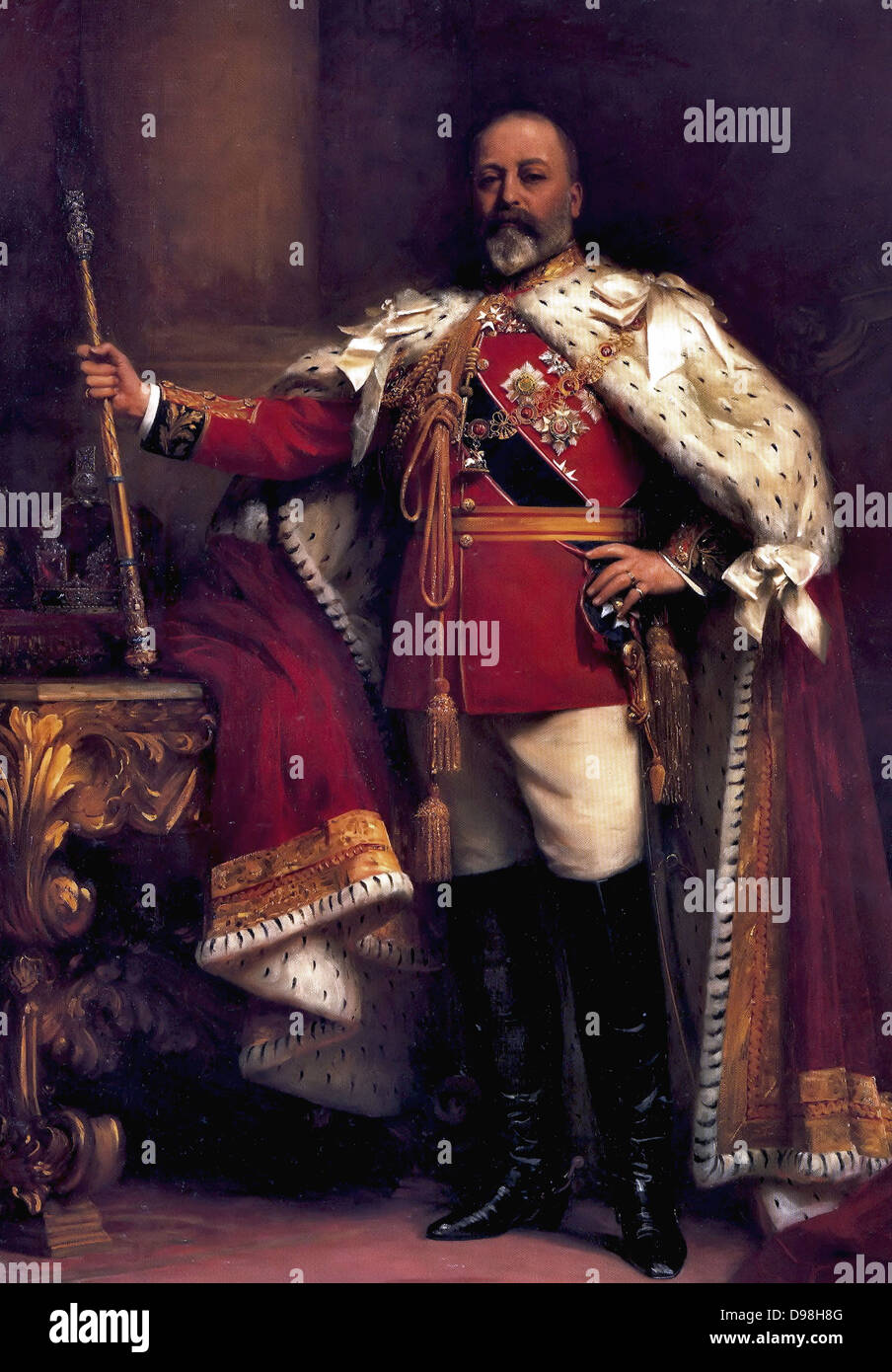 El Rey Eduardo VII de Inglaterra reinó 1901-1910 Foto de stock