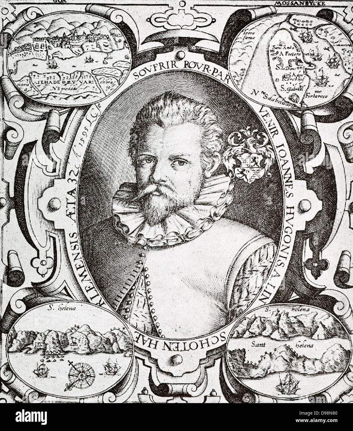 Retrato jan huygen van linschoten princeps edición itinerario siglo