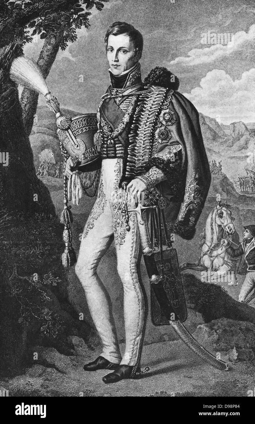 Federico Guillermo I, nacido Prins Willem Frederik van Oranje-Nassau (24 de agosto de 1772 - 12 de diciembre de 1843), era un príncipe de Orange y el primer rey de los Países Bajos y Gran Duque de Luxemburgo. Foto de stock