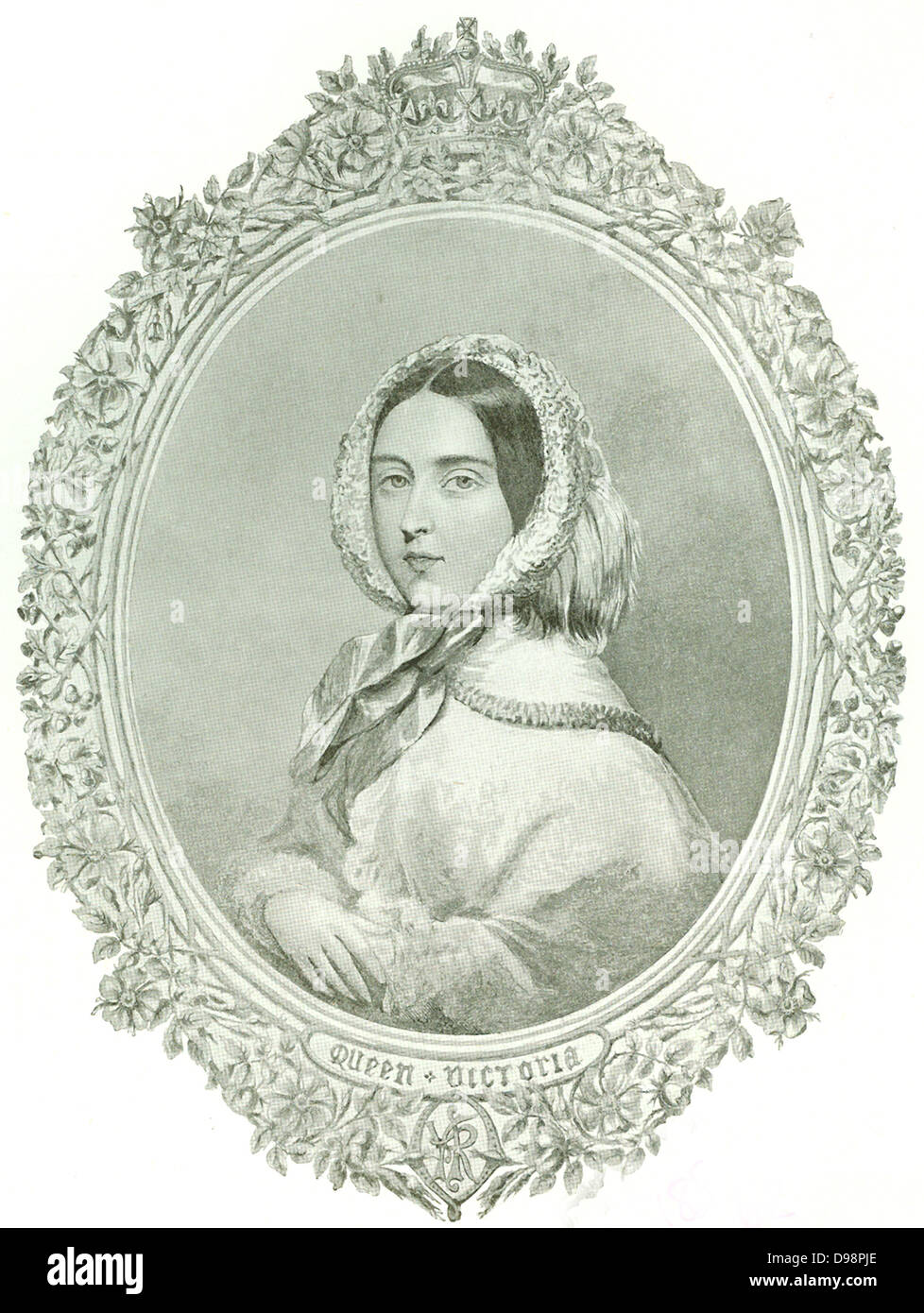 La reina Victoria. Esta imagen representa a la reina en el año 1876, cuando ella asumió el título de "Emperatriz de la India". Foto de stock
