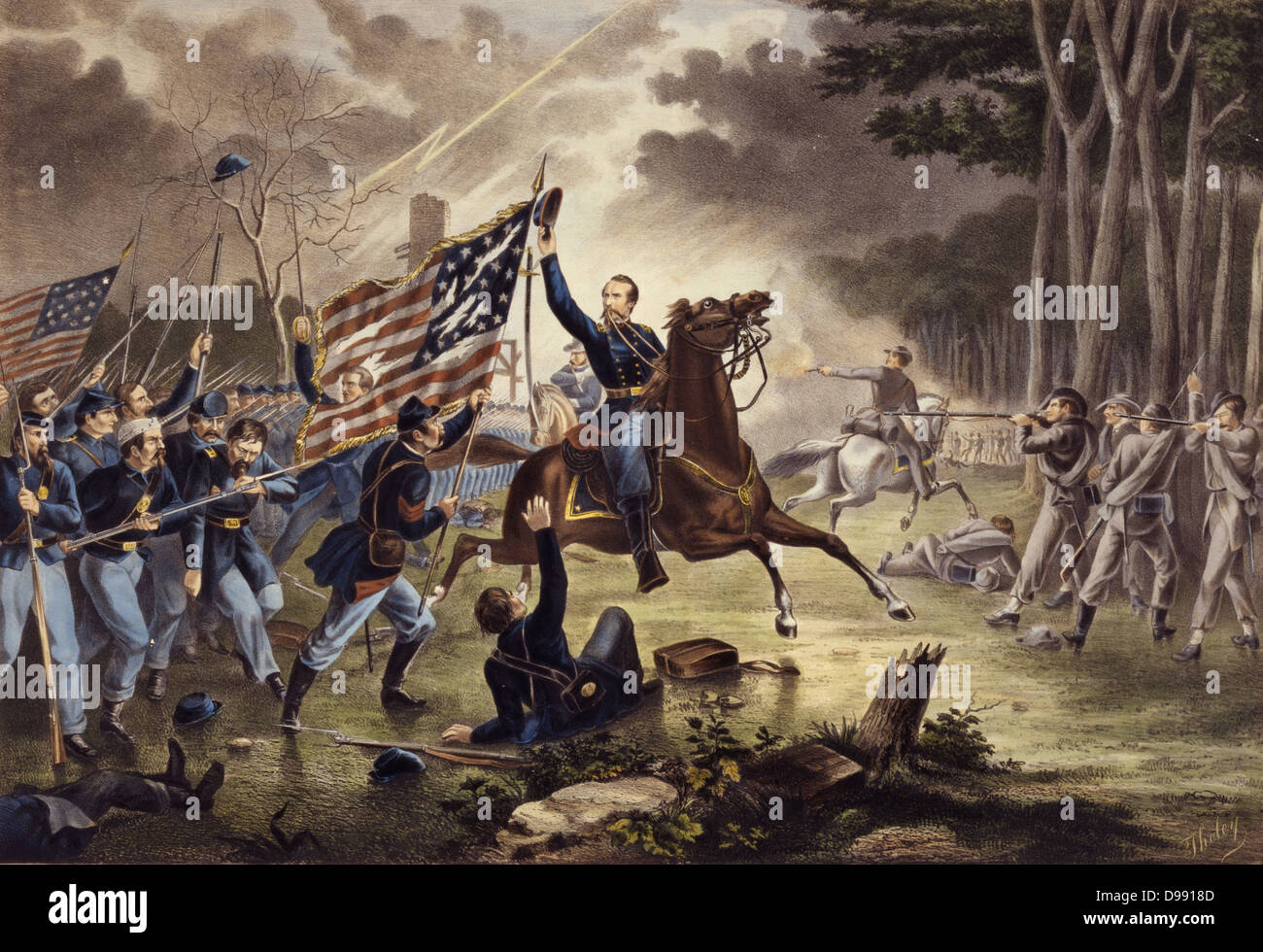 Los siete días batallas Virginia Guerra Civil estadounidense historia tarjeta