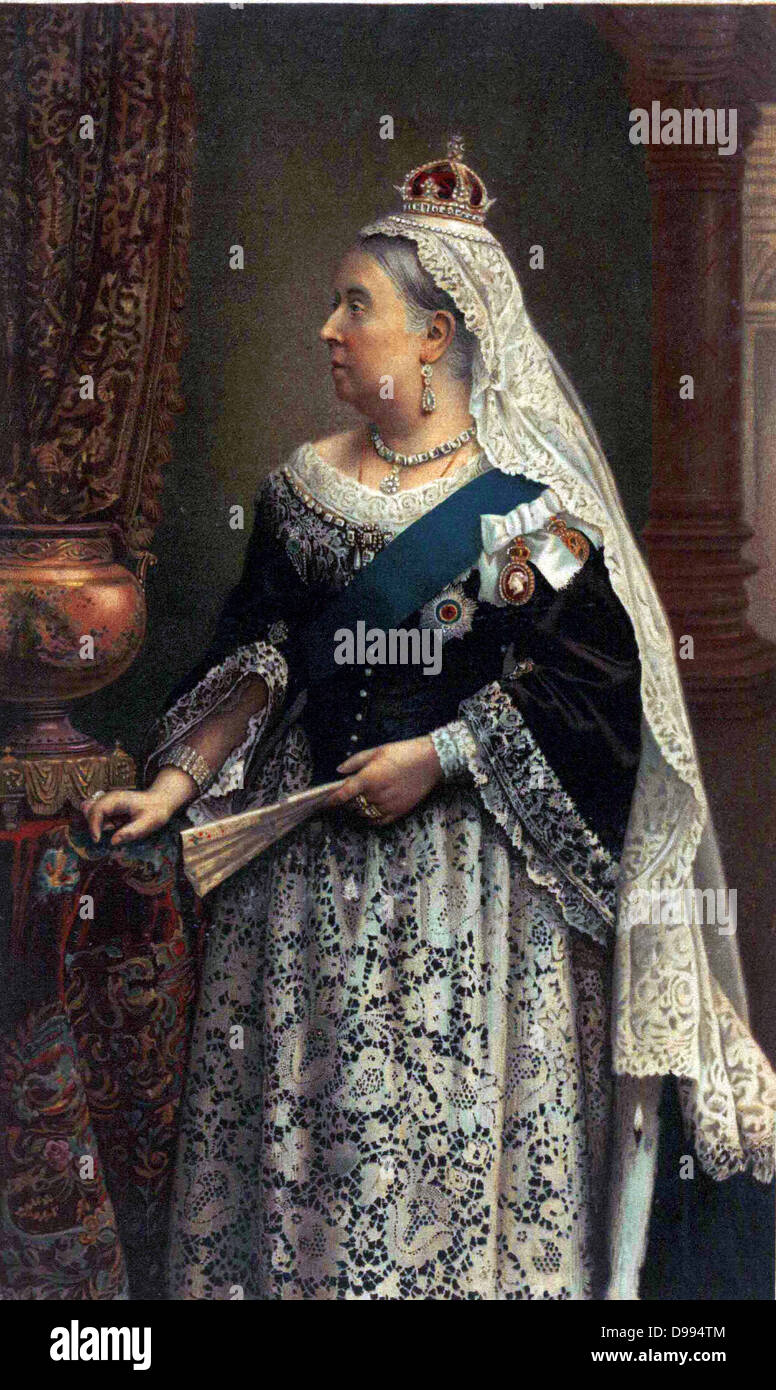 Retrato de la Reina Victoria de souvenirs Foto de stock