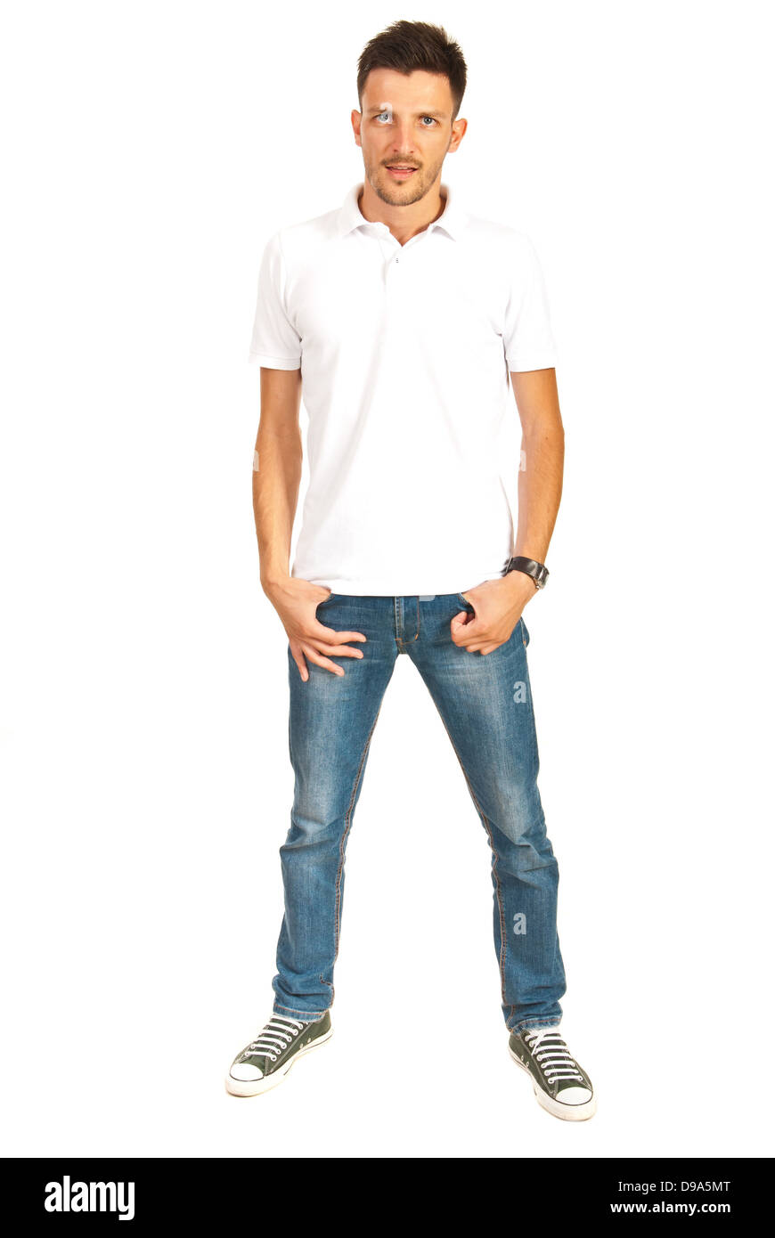 Camisa blanca y jeans fotografías e imágenes de alta resolución - Alamy
