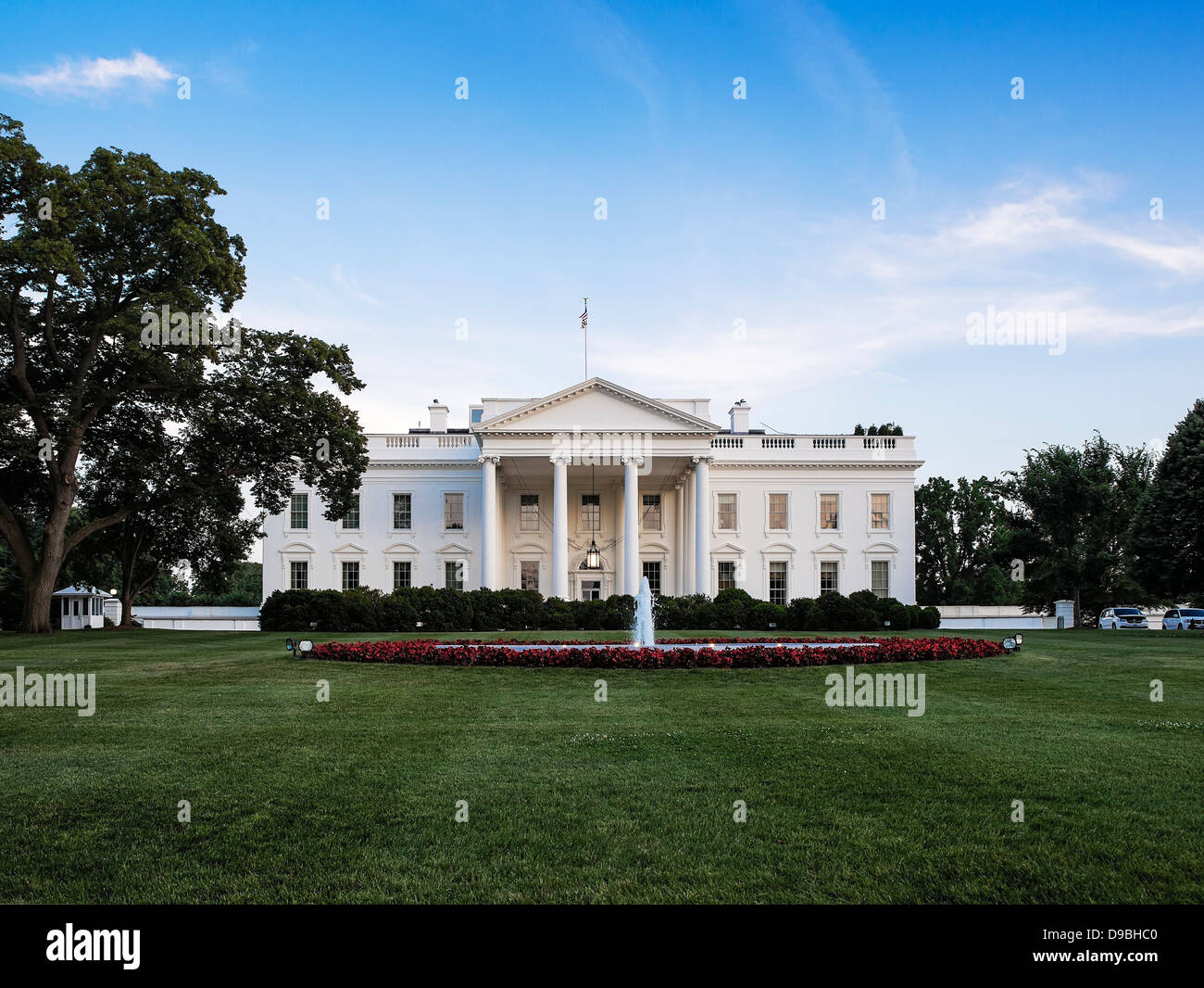 La Casa Blanca, hogar del Presidente de los Estados Unidos de América, Washington D.C., EE.UU. Foto de stock