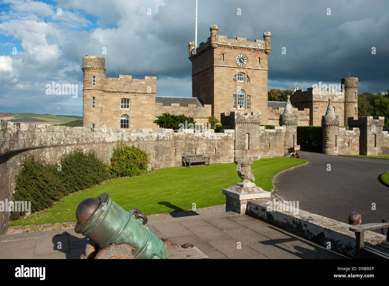 Corte de la torre del reloj, Culzean Castle, Maybole, Escocia, Gran Bretaña, Europa , Gebaeude Uhrturm, Schloss Culzean Castle, Maybole, Foto de stock