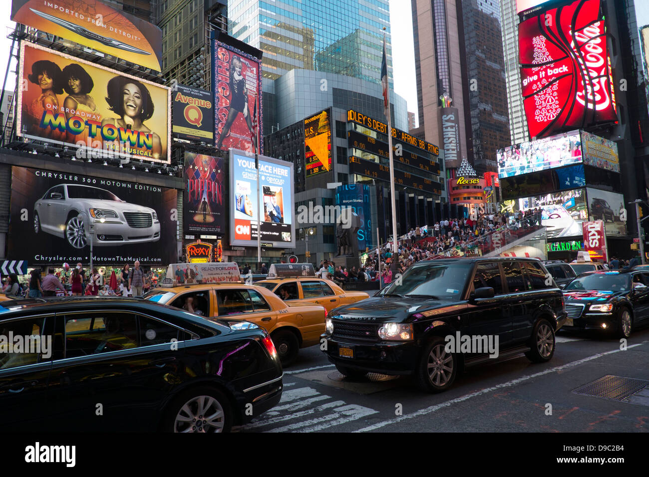 Times Square, Midtown, Nueva York. Foto de stock