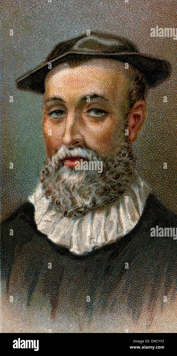 John Knox (C1514-1572) pastor calvinista escocés, líder de la Reforma Protestante. Chromolithograph. Foto de stock