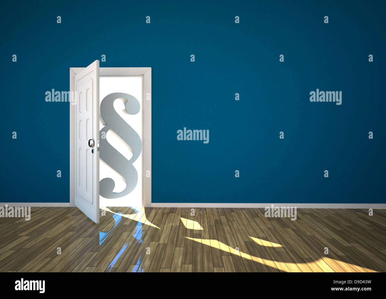 Abrió la puerta con el párrafo Foto de stock