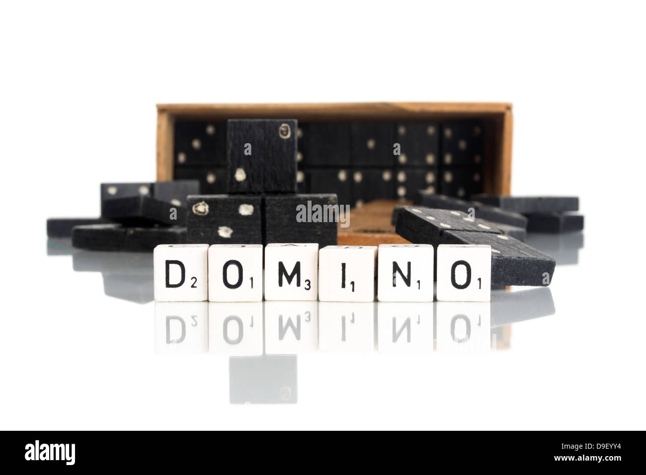 Casco Antiguo de domino el juego del dominó Foto de stock