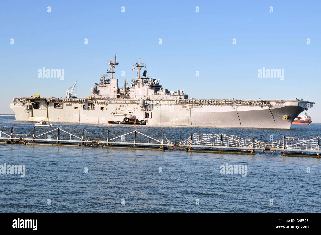 Buque de asalto anfibio USS Wasp. Foto de stock
