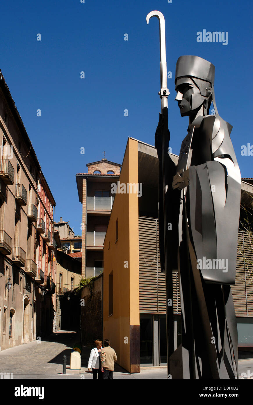 La escultura, trabajo, Domènec Fita Bisbe. Oliba, Cuadrado, Vic, Osona,  Barcelona, Cataluña, España y Europa Fotografía de stock - Alamy