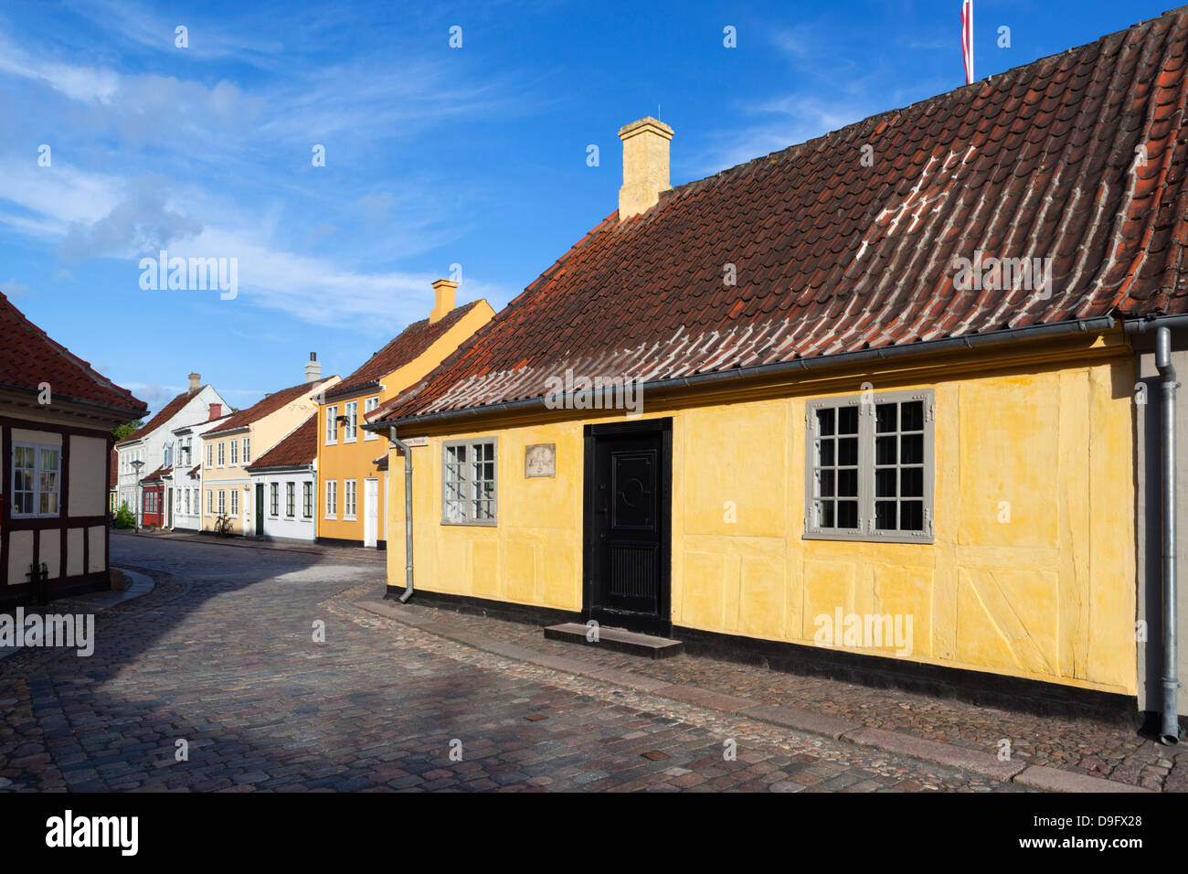 La casa de Hans Christian Andersen, Odense, Fionia, Dinamarca, Escandinavia Foto de stock