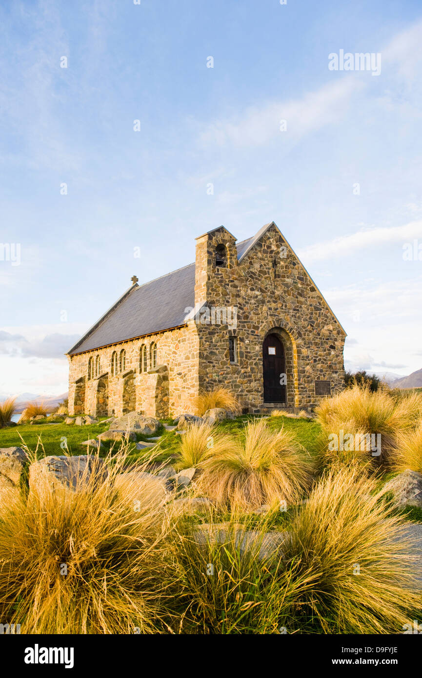 Iglesia del Buen Pastor, el Lago Tekapo, Canterbury, Isla del Sur, Nueva Zelanda Foto de stock