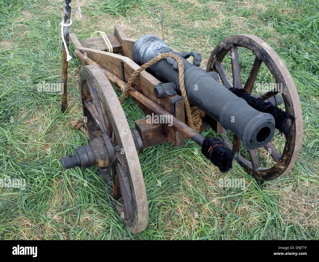 Ligero de artillería de campo desde el siglo XVII. (En uso por Caroleans re-enactors). Foto de stock