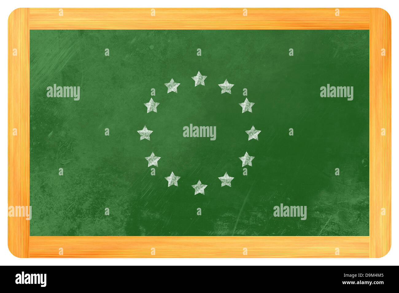 Un círculo de estrellas como la bandera de la Unión Europea con tiza sobre  una pizarra Fotografía de stock - Alamy